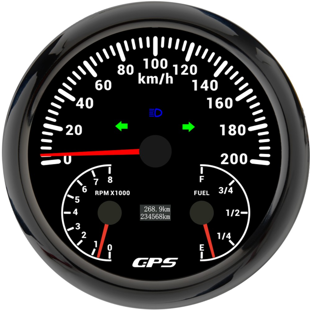 thumbnail image 2 of MOTOMETER RACING 4-in-1 110mm Gauge Set: GPS Speedometer, Tachometer, Oil Pressure, Temp & Fuel 2 of 6