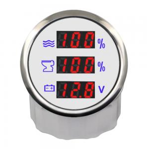 ELING 3 in 1 Digital Water Level Holding Tank Volt Gauge Meter