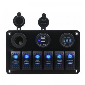 ELING 6 Gang Multi-functional Switch Panel(Aluminum)