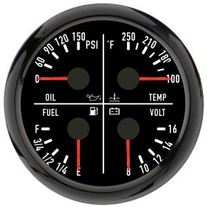 ELING CX 80mm 4in1 Multifunction Gauge PSI