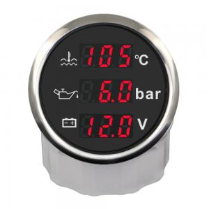 ELING Digital Water Temp Oil Pressure Volt Gauge Meter