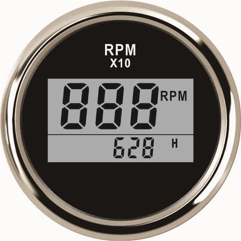 ESUPPORT Car 2 52mm Digital Tacho Gauge Blue RPM Tachometer 0-9999 