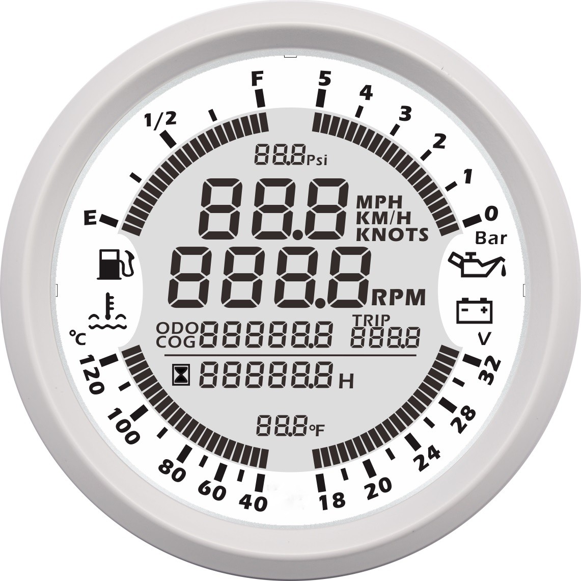  ELING 2-in-1 GPS Speedometer with Tachometer