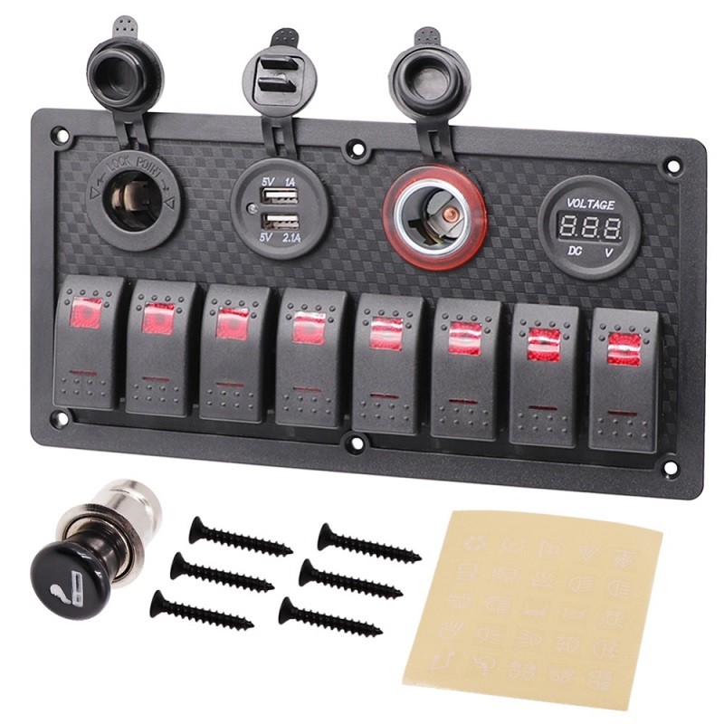 ELING Multi-functional 8 Gang Switch Panel